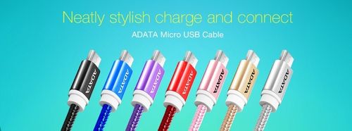Adata Kabel USB-microUSB 1m Silver alu-knit na Arena.pl