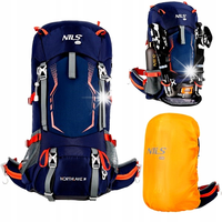 Plecak Trekkingowy 30 + 10L Oddycjaacy Wodoodporny Ergonomiczny Granatowy