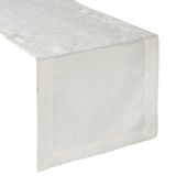 Bieżnik dekoracyjny LENA 40x140 kremowy w złote kwiaty liście