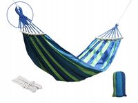 DWUOSOBOWY HAMAK OGRODOWY Z DREWNIANYM STABILIZATOREM 190X150CM 200KG