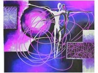 40X50CM BEZKRESNE UCZUCIA FIOLECIE OBRAZ