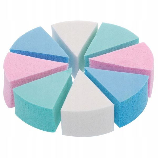 Gąbka do Makijażu Blender do Podkładu Trójkąty Ścięte Zestaw 8 szt zdjęcie 6