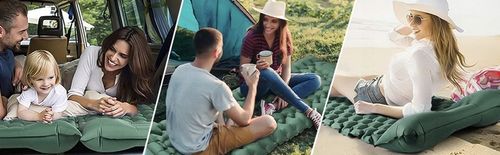 MATA SAMOPOMPUJĄCA KARIMATA DMUCHANA MATERAC 200X70X10CM zPODUSZKĄ MATERAC na Arena.pl