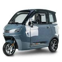 Skuter elektryczny zabudowany z dachem MICRO CAR BILI BIKE ECOMO 3 szary