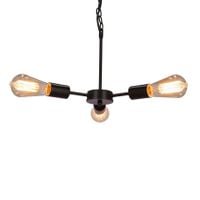 Industrialna lampa wisząca Sparta na łańcuchu czarna