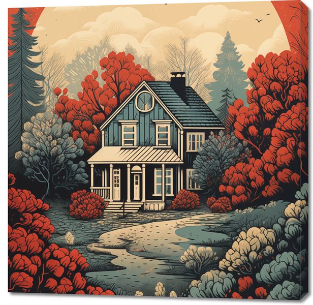 Obraz 100x100cm Idylla Rustykalna zdjęcie 1