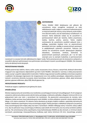 Taśma do Hydroizolacji 10mb Łazienka 120mm HN04 na Arena.pl