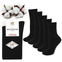 Skarpetki Damskie Bawełniane Bezuciskowe Polskie Cerber 36/38 CZARNY