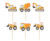 Pikery do babeczek Plac Budowy, 6 szt.