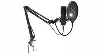 Mikrofon USB KRUX Edis 1000, regulowane ramię, pop filtr, 2,9m przewód