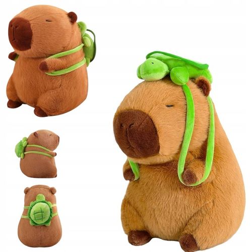 KAPIBARA PLUSZOWA MASKOTKA 55 CM ZABAWKA Z PLECAKIEM ŻÓŁWIK MIĘKKA PLUSZAK na Arena.pl