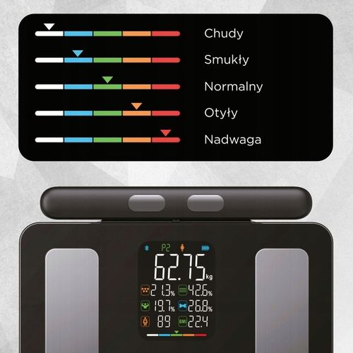 Waga łazienkowa z uchwytem, elektroniczna, precyzyjna skład ciała, na Arena.pl