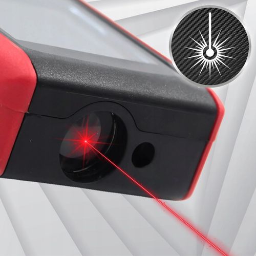 DALMIERZ LASEROWY 50M KĄTOMIERZ CYFROWY MIERNIK POZIOMICA LASEROWA LED na Arena.pl