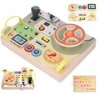 Tablica manipulacyjna Montessori samochód panel edukacyjny LED alfabet W107