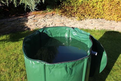 Beczka Zbiornik 250l Wodę z Rynny Deszczówkę Składany Pojemnik Deszczówka na Arena.pl