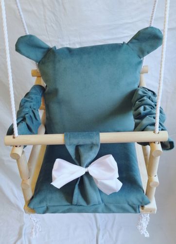 HUŚTAWKA 3w1 DLA DZIECI miś kolor TURKUSOWY na Arena.pl