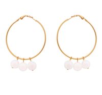 kolczyki koła z kulkami onyks(p22/kor/116au)