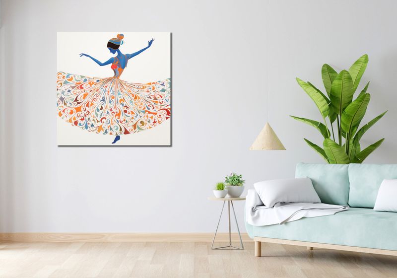 Obraz 90x90cm Wirująca Balerina zdjęcie 2