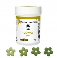 Barwnik spożywczy w żelu do dekoracji 35g - Olive Oliwka Zielony Oliwkowy