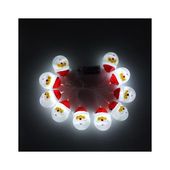 ŚWIĄTECZNY ŁAŃCUCH LED MIKOŁAJE 10 LED IP45 1.6M ZIMNY BIAŁY