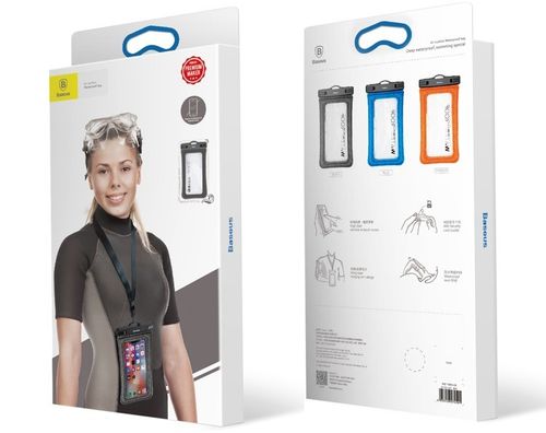 Etui wodoodporne Baseus do smartfonów - czarne na Arena.pl