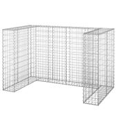 Gabionowa osłona do koszy na śmieci, stal, 180x100x110 cm