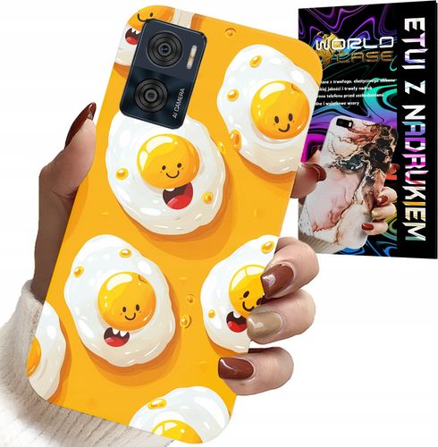 ETUI DO MOTOROLA MOTO E22 / E22I - SŁODKIE UŚMIECHNIĘTE JAJKA CASE + FOLIA na Arena.pl