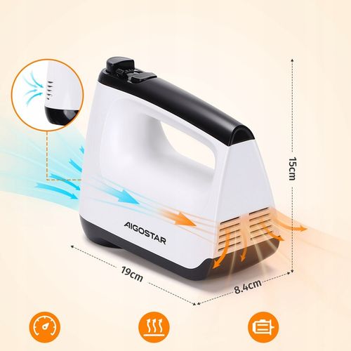 Mikser ręczny elektryczny kuchenny 400W 6 biegów TURBO 5 mieszadła na Arena.pl