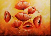 100 70CM OBRAZ PŁÓTNO CZERWONE MAKI PŁÓTNO RAMA