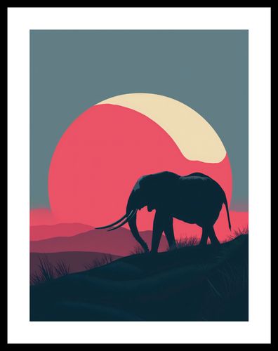 Plakat 30x40cm Słoń przy Czerwieni na Arena.pl