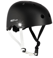 Kask Rowerowy Regulowany Ochronny 58-61cm Czarny Dla Dorosłych Dzieci NILS
