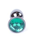 plug-jewellery dark silver plug- green
