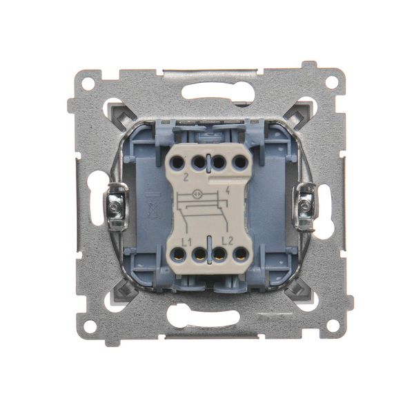 Simon54 Łącznik krzyżowy z podświetleniem LED DW7L.01/43 srebrny zdjęcie 2