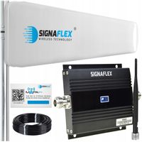 Zestaw Wzmacniacz GSM Silver LCD Black + T1 20dBi 10m