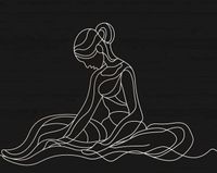 Plakat 76x60,5cm Pozycja Siedząca