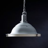 Wisząca LAMPA industrialna NAUTILIUS L 10266101 Kaspa metalowa OPRAWA na łańcuchu ZWIS okrągły biały