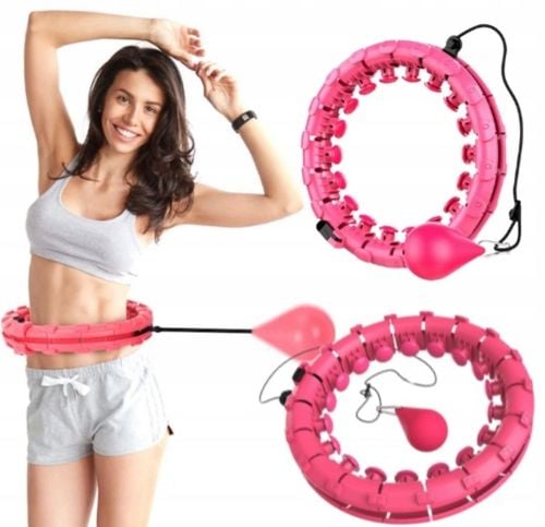 Hula Hop z Obciążeniem Odchudzające Smart z Wypustkami Różowy Relaks na Arena.pl
