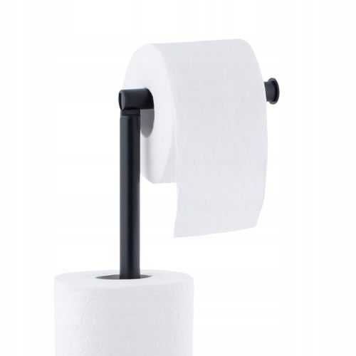 Stojak z uchwytem na papier toaletowy na 4 rolki do WC czarny loft na Arena.pl