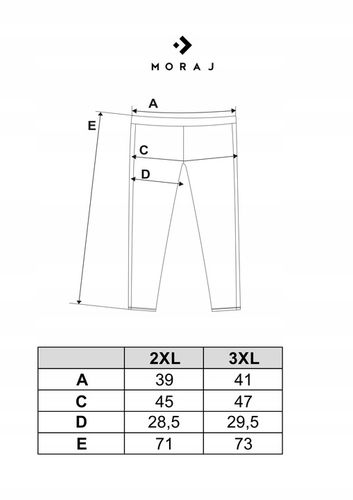 FIT GETRY DAMSKIE LEGGINSY PEACH TOUCH Z LAMPASAMI 3/4 PLUS SIZE MORAJ XXL na Arena.pl