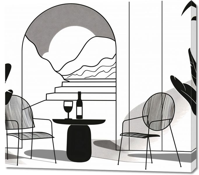 Obraz 100x90cm Relaks w Monochromie zdjęcie 1