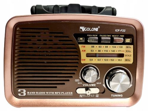 Radio Kuchenne Retro Am Fm Przenośne microSD Bluetooth 1200mAh na Arena.pl