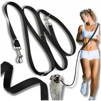 Długa 5 metrów mocna smycz dla psa taśma regulowana podwójna przepinana