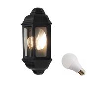 LED KINKIET PLAFON CZARNY E27 IP44 OGRODOWY LAMPA
