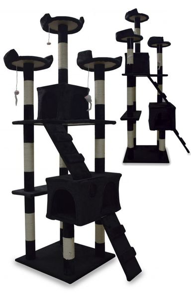 16649 Drapak domek legowisko dla kota kotów słupki sizalowe XL 170cm zdjęcie 3