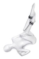 Anonymo Anclecuffs, Polyester, Silver, 28.5 Cm