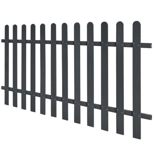 Płot sztachetowy, 200x100 cm, WPC, szary na Arena.pl