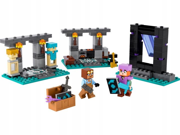 LEGO MINECRAFT Dom w grzybie 21179 + Zbrojownia 21252 MAINCRAFT Figurki zdjęcie 15