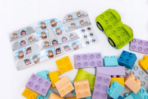 KLOCKI budowlane konstrukcyjne DUŻE ELEMENTY podwozia Zestaw XXL 86 el. na Arena.pl