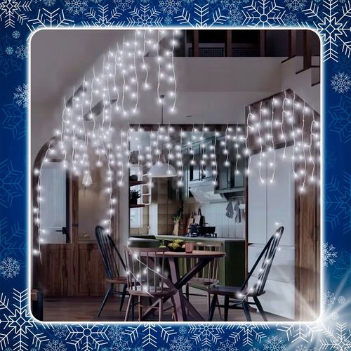 SOPLE 500 LED biały zimny + FLASH LAMPKI ZEWNĘTRZNE 23m GIRLANDA Kurtyna na Arena.pl