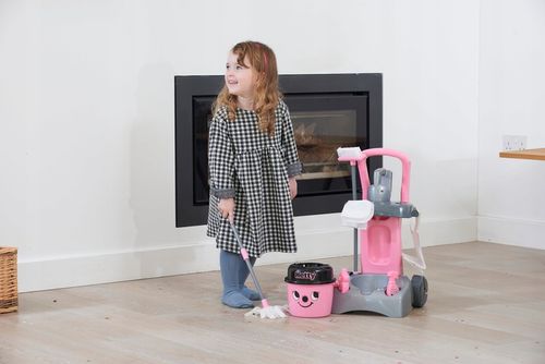 WÓZEK DO SPRZĄTANIA HETTY DLA DZIECI ZESTAW XXL ODKURZACZ MOP WIADRO CASDON na Arena.pl